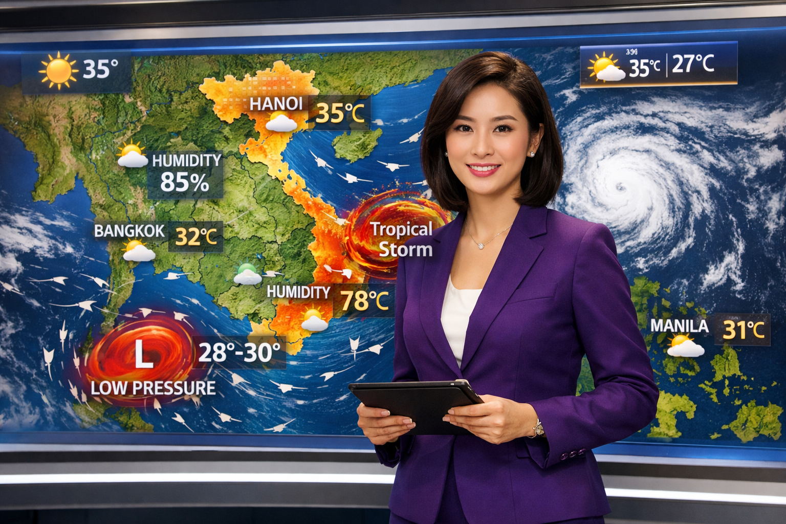 Southeast Asian Weather Anchor - Vietnam